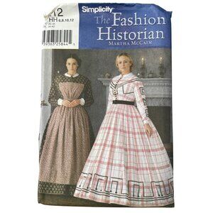 Simplicity 7212 Historian Dress Pattern Scarlett Belle Civil War Size 6-12 UNCUT